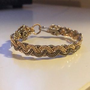 Woven Hawaiian Maui Bracelet Silver Gold